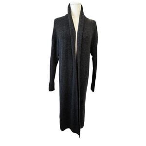 New OPEN EDIT NORDSTROM Women's Gray Rib Open Front Long Cardigan Size S